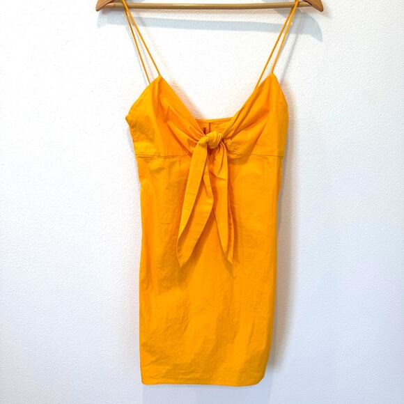 SIMONMILLER x Mango Sol Spaghetti Strap Mini Dress Sponge Yellow Size 4 - Picture 10 of 11